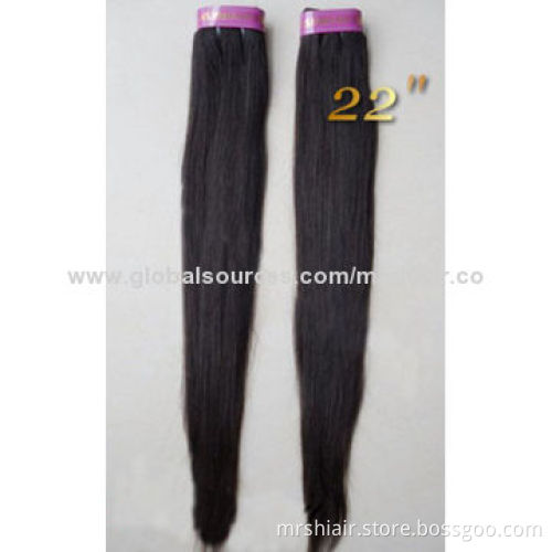 20-inch Brazilian Hair Weave Extensions, Unprocessed Hair, Natural Black